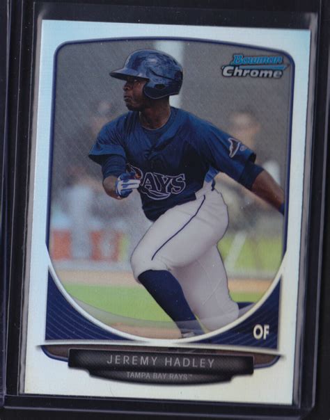 Bowman Chrome Draft Refractor Jeremy Hadley Bdpp Rays Ebay