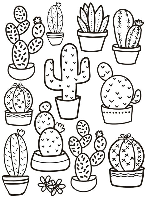 Desert Coloring Pages Desert Cactus Coloring Pages Cactus Coloring Page Nature Coloring For