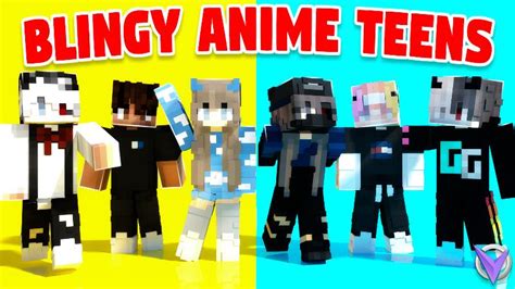 Blingy Anime Teens By Team Visionary Minecraft Skin Pack Minecraft