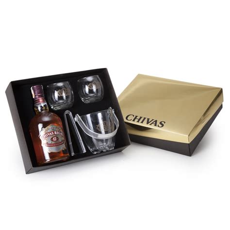 Kit Whisky Chivas Regal 12 Anos Litro Copos Balde E Pinça Submarino