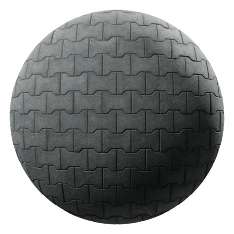 Dumbbell Concrete Paving Texture Black Poliigon