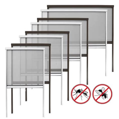 Store Moustiquaire Pour Fen Tre Enroulable Cadre En Aluminium Blanc