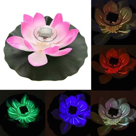 Lampe Solaire Fleur De Lotus Nergie Solaire Imperm Able Multicolore