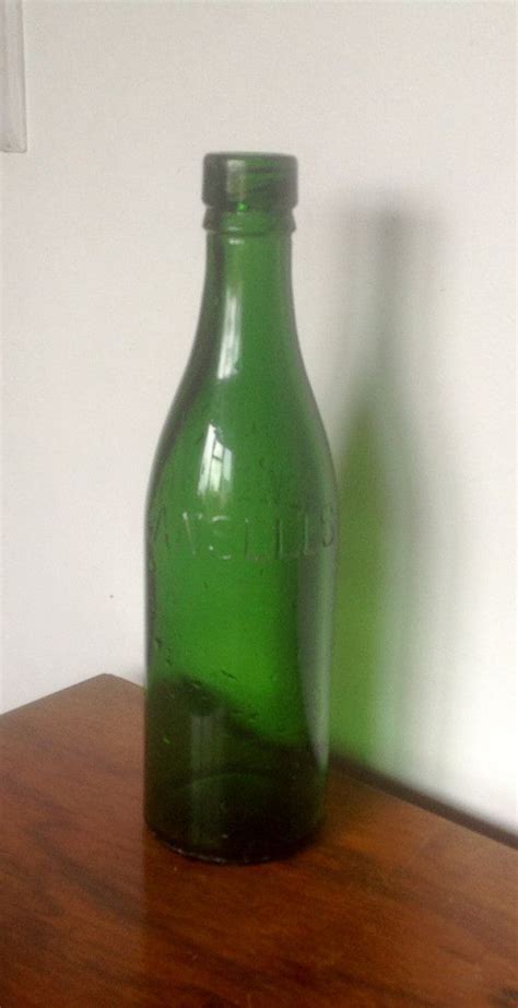 Vintage Green Glass Beer Bottle Ansells Brewery Etsy Uk Green