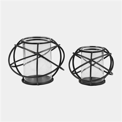 S2 6 Orb Candle Holder Black Sagebrook Home