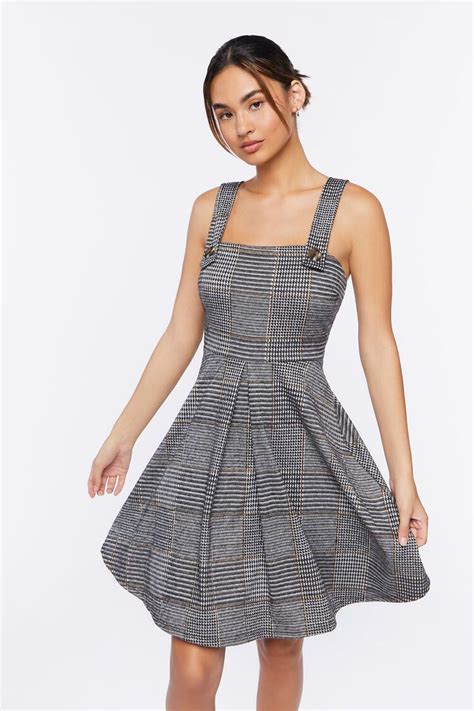 Glen Plaid Pinafore Dress