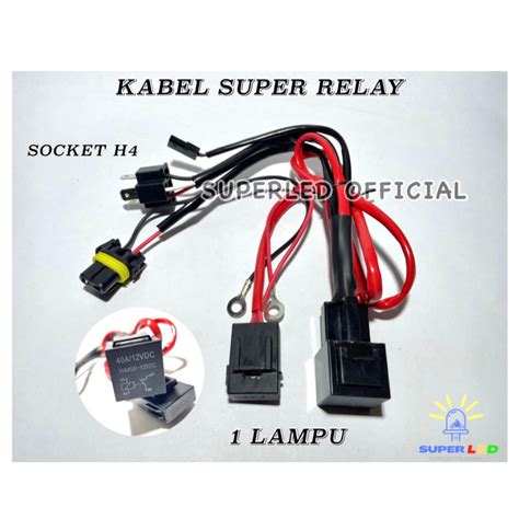 Jual Stok Baru Kabel Super Relay Set Lampu Biled Proyektor Dan Relay