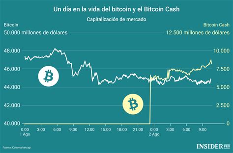 Gr Fico Del D A Un D A En La Vida Del Bitcoin Y El Bitcoin Cash