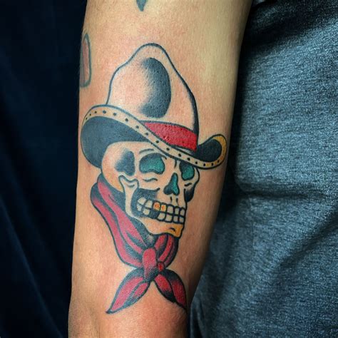 Update Traditional Cowboy Skull Tattoo Flash In Cdgdbentre