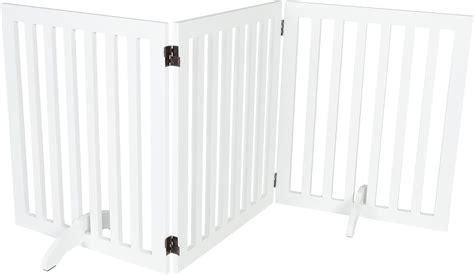 Farlargo Dog Gate 3 Panels Foldable Pet Gate With 2pcs