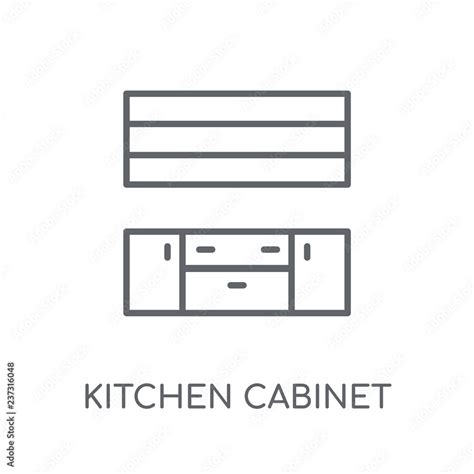 kitchen Cabinet linear icon. Modern outline kitchen Cabinet logo ...