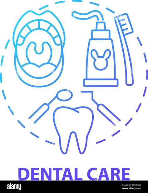 Dental Care Blue Gradient Concept Icon Stock Vector Image And Art Alamy