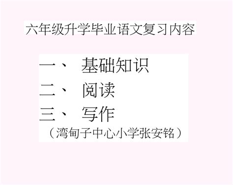 内容完整小学六年级语文毕业总复习ppt课件word文档在线阅读与下载无忧文档