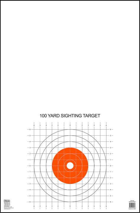 100 Yard Target Printable