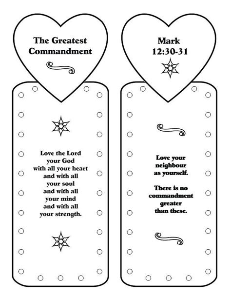 The Greatest Commandment Coloring Page Coloring Pages