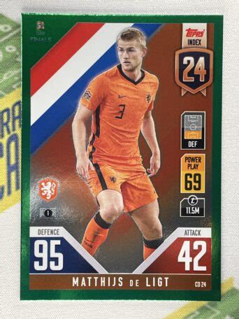 CD P 024 Matthijs De Ligt Netherlands Green Foil Parallel Topps Match