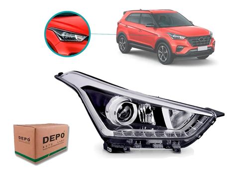 Farol Direito Hyundai Creta Led Parcelamento Sem Juros