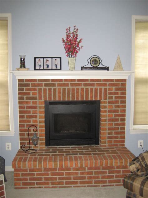 Brick Fireplace With Raised Hearth Only As Wide As Needed Would