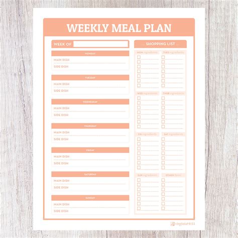 Weekly Meal Planner Meal Planner, Weekly Meal Planner Printable, Weekly ...