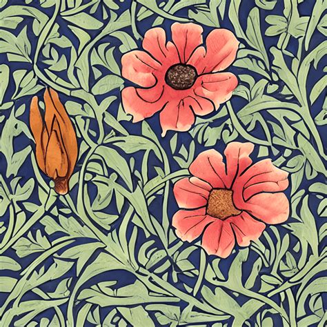 William Morris Floral Print Creative Fabrica