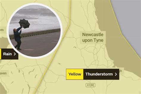 New Yellow Weather Warnings For The North East As Thunder And Heavy