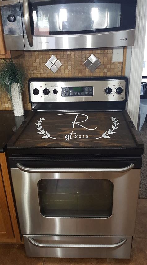 Stove Top Cover Custom Wooden Stove Cover Personalized Etsy