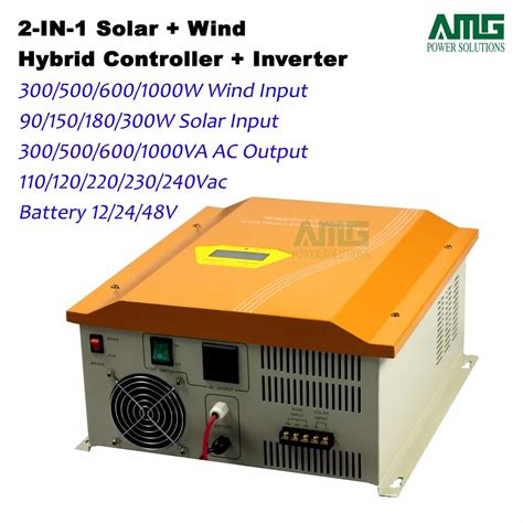 Sistema de viento Solar híbrido 500 W 12 24 Vdc 110 120 220 230 240Vac