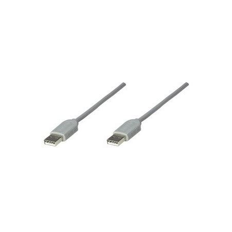 Cable USB Manhattan A A 1 8 Mts Gris