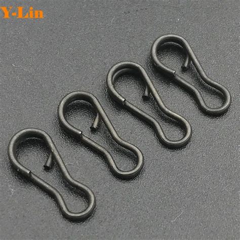 50pcs Carp Fishing Multi Clips Quick Change Connector Matte Black Easy