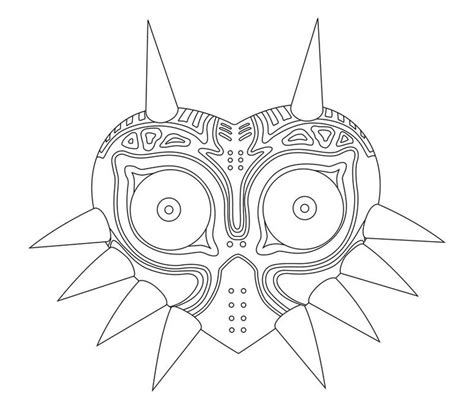 Majoras Mask Coloring Page