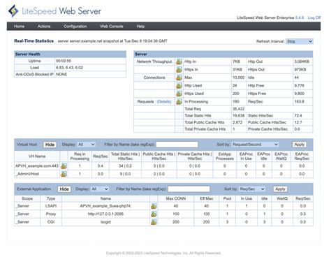 Real Time Stats LiteSpeed Web Server LiteSpeed Documentation