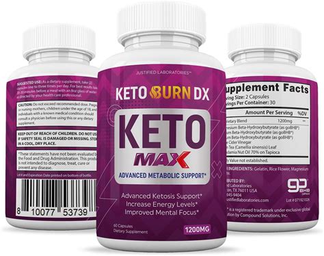 Keto Burn DX Max Pastillas 1200 Mg Incluye Vinagre De Sidra De Manzana