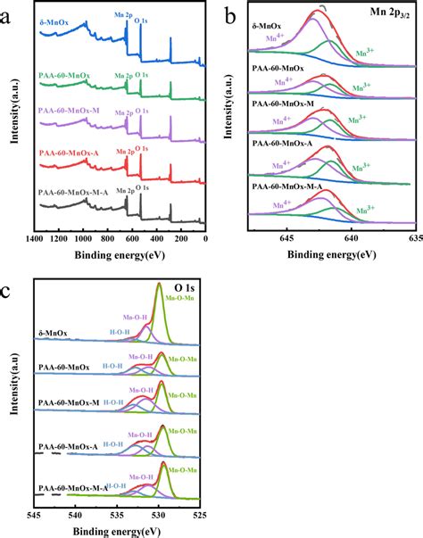 Xps Spectra Of Mnox Paa Mnox Paa Mnox M Paa Mnox A And