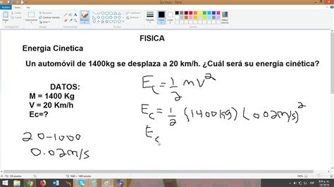 Calculo De La Energia Cinetica YouTube