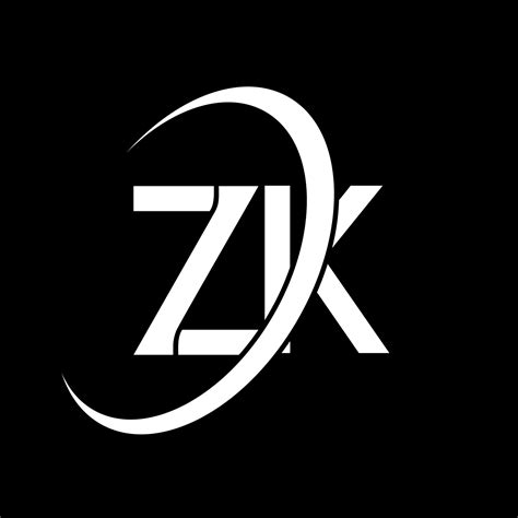 Logotipo De Zk Diseño Zk Letra Zk Blanca Diseño Del Logotipo De La Letra Zk Letra Inicial Zk