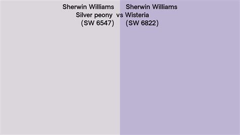 Sherwin Williams Silver Peony Vs Wisteria Side By Side Comparison