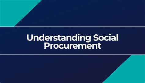 Understanding Social Procurement