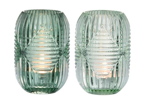 Portavelas Cristal Alto Verde Menta Oscuro Muebles Vesta