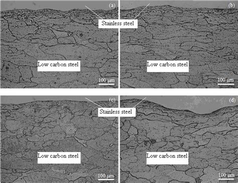 Optical Micrograph From Low Carbon Steel Side Interfaces Between Aisi