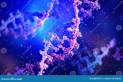 Molecola Di Dna Elix 3d Illustrazione Genetica Della Microbiologia