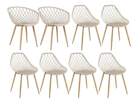 Kit Sillas Clarice Nest Con Reposabrazos Y Sillas Cleo Marco De Silla Color Nude