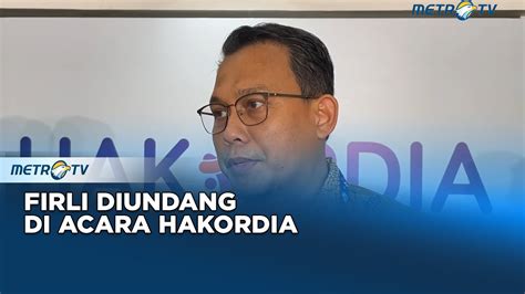 Firli Tidak Hadir Di Acara Hakordia Youtube