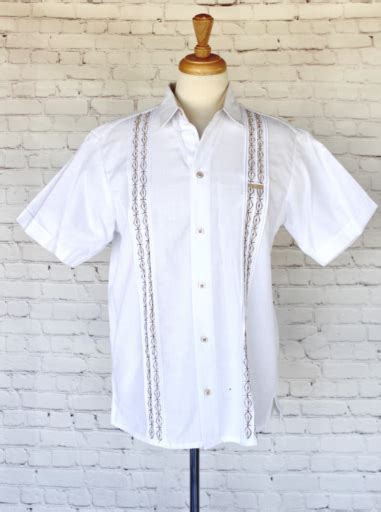 Yucateca White Guayabera Shirt Authentic Mexican Clothing Mexican