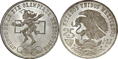 25 Pesos 1968 Mo Olympiade Mexiko Vz St MA Shops