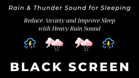 Reduce Anxiety And Improve Sleep With Heavy Rain Sound 10 Hours Black