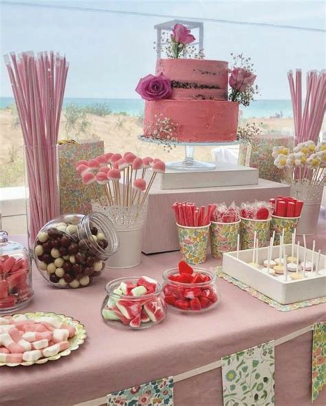 Mesa De Dulces Rosa Foro Banquetes Mx