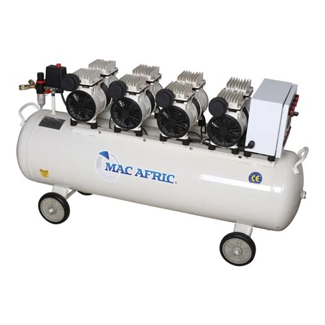 MAC AFRIC 100L Silent Oil Free Compressor 1 5 KW 2 HP 230 V