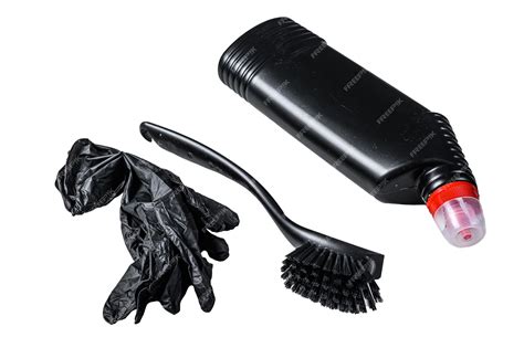Premium Photo Black Style Toilet Cleaning Supplies Housecleaning