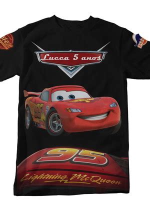 Camiseta Carros Relâmpago McQueen Adulto Elo7