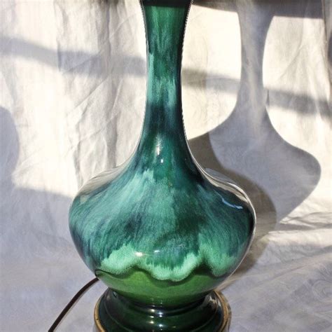 Gorgeous Mid Century Modern Green Drip Glaze Royal Haeger Etsy Mid